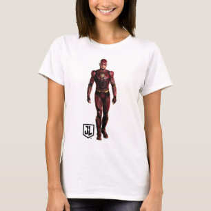 T-shirt Ligue de la justice Le flash sur le champ de bata