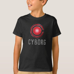 T-shirt Ligue de la justice  Symbole Cyborg brillant