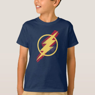 T-shirt Ligue de la justice  Symbole Flash de brosse et de