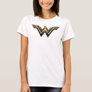 T-shirt Ligue de la justice  Symbole Metallic Wonder Woman