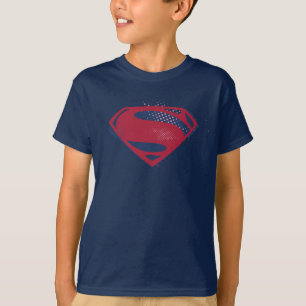 T-shirt Ligue de la justice  Symbole Superman de brosse et