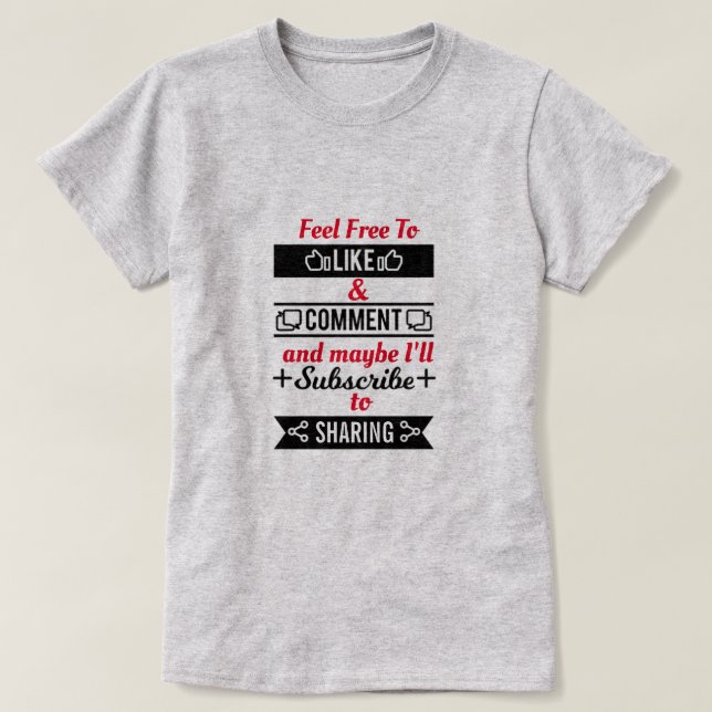 T-shirt Like et Share (Design devant)