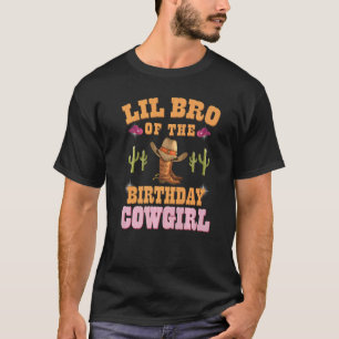 T-shirt Lil Bro De L'Anniversaire Cowgirl Western Theme Bd