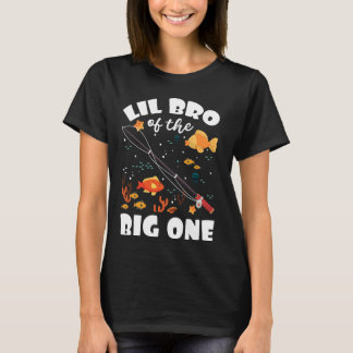 T-shirt Lil Bro Of The Big One Birthday Fishing Theme Bday