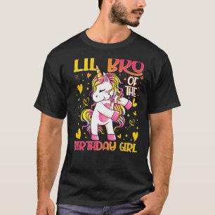 T-shirt Lil Bro of the Birthday Girl Flossing Unicorn Litt