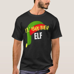T-shirt Lil Brother Elf Matching Family Group Christmas Pa