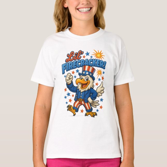 T-shirt  Lil’ Firecracker Freedom Classical Eagle (Devant)