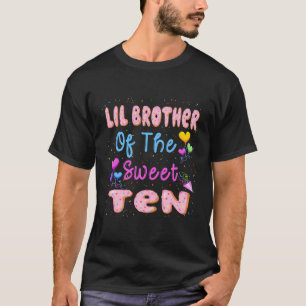 T-shirt Lil Frère De La Douce Dix 10E Donut Anniversaire P