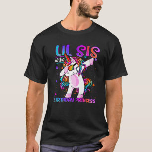T-shirt Lil Sis De L'Anniversaire Princesse Dabbing Unicor