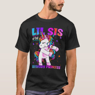 T-shirt Lil Sis De L'Anniversaire Princesse Flossing Unico