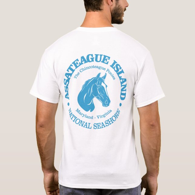 T-shirt L'île d'Assateague (poney) (Dos)