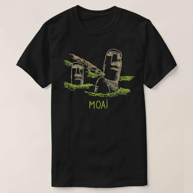 T-shirt L'île de Moai Pâques (Design devant)