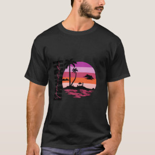T-shirt L'Île Ocean Beach Scène À Honolulu Hawaii