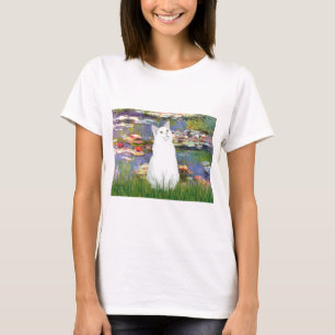 T-shirt Lilies 2 - Chat blanc