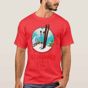 T-shirt Lillehammer Norvège Ski