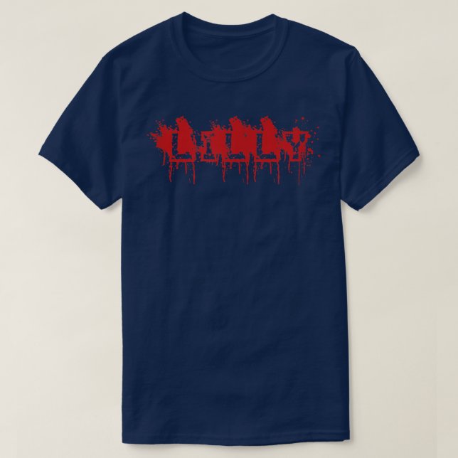 T-shirt Lilly Prénom Halloween Costume Personnalisé 5 (Design devant)