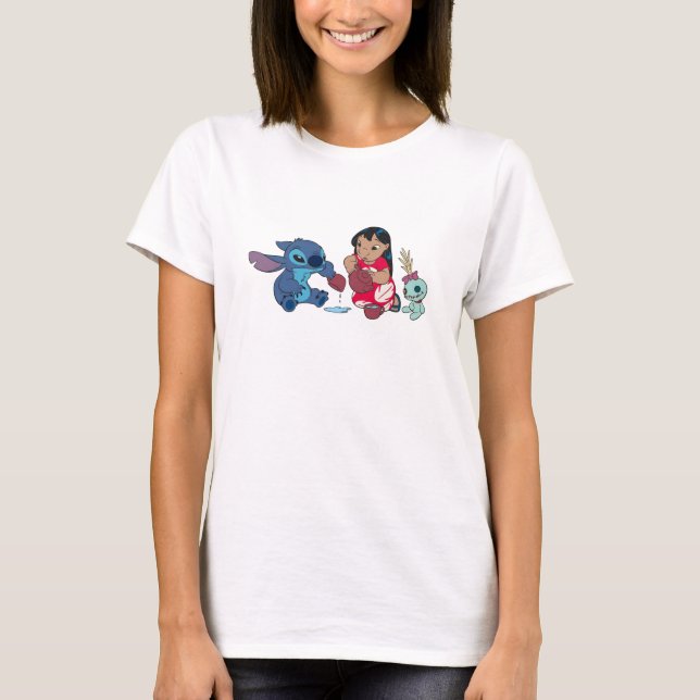 T-shirt Lilo et Stitch Tea Party (Devant)