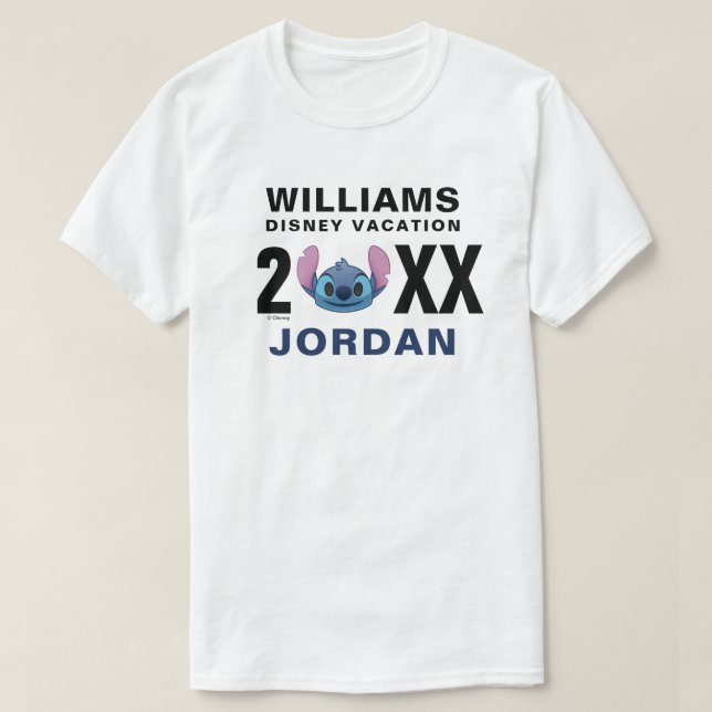 T-shirt Lilo & Stitch Emoji - Vacances en famille et année (Design devant)