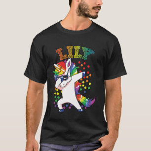 T-shirt Lily Dabbing licorne