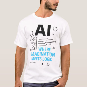 T-shirt L'imagination de l'IA répond à la logique Tee   Te
