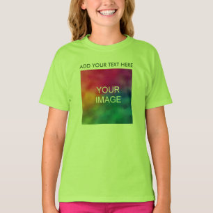 T-shirt Lime Personnalisé Ajouter Votre Modèle photo Texte