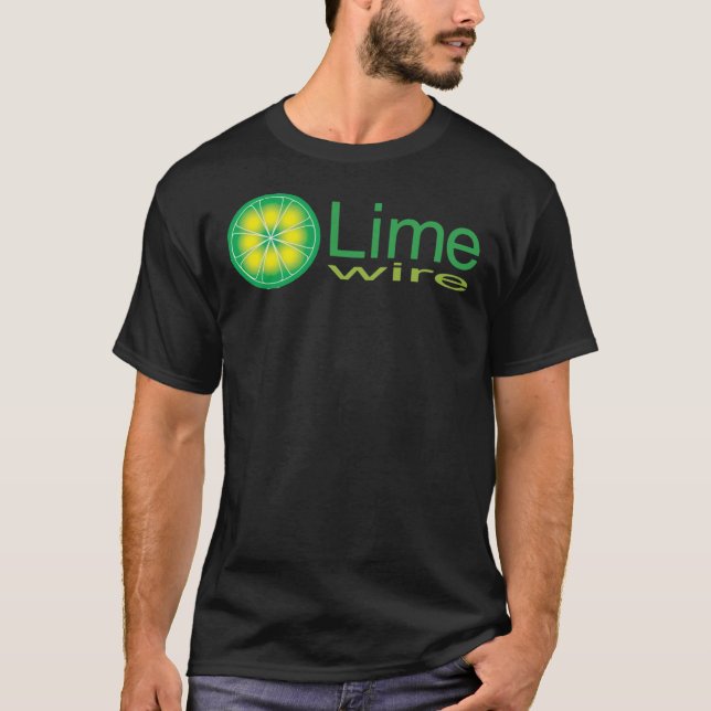 T-shirt Limewire Music Retro 90s et 2000s P2P Logo Classi (Devant)