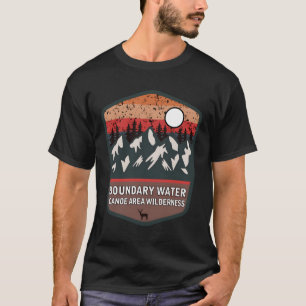 T-shirt Limite zone de canot aquatique nature sauvage