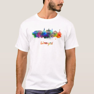 T-shirt Limoges skyline in watercolor