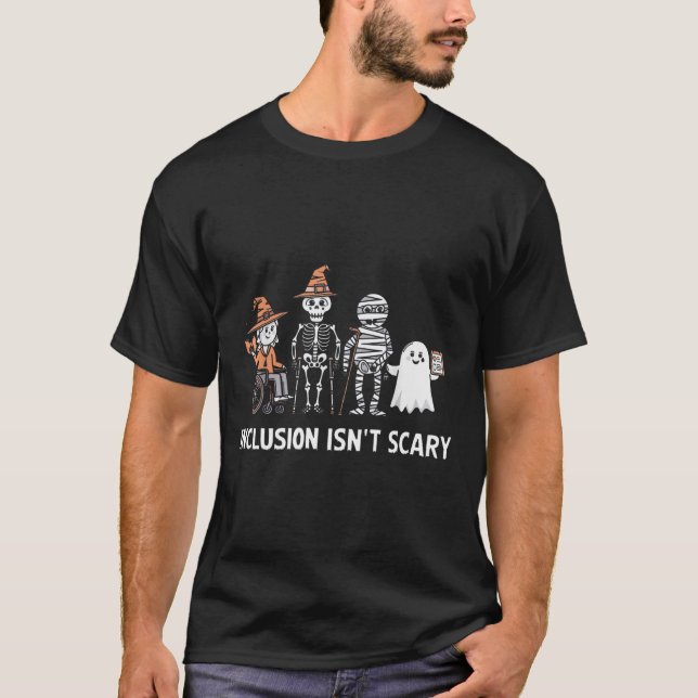 T-shirt L'inclusion n'est pas effrayant Slp Halloween Cost (Devant)