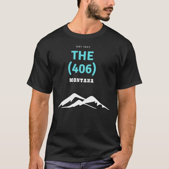 T-shirt L'indicatif régional 406 Montana (Devant)