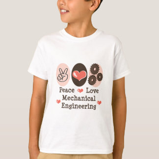 T-shirt L'industrie mécanique d'amour de paix badine le