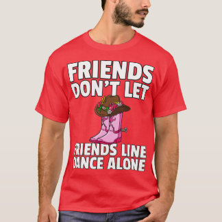 T-shirt Line Dance Pays Musique Danseuse