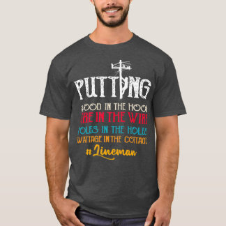 T-shirt Lineman Donne Une Image De Travailleur De Ligne Dr