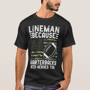 T-shirt Lineman Football Patriotique États-Unis Drapeau am