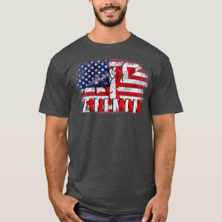 T-shirt Lineman vintage Avec Drapeau Américain Pour Cadeau