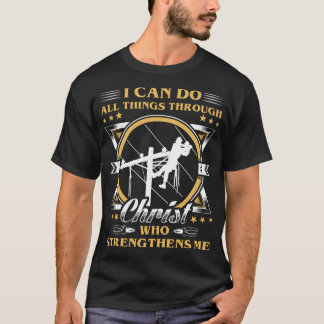 T-SHIRT LINEMEN PEUT FAIRE TOUTES LES CHOSES, LE CADEAU LI