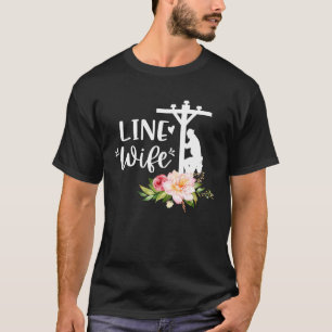 T-shirt Linewoman Coeur & Fleurs Power Line Pole Lineman W