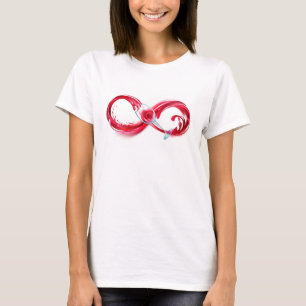T-shirt L'infini avec du vin rouge