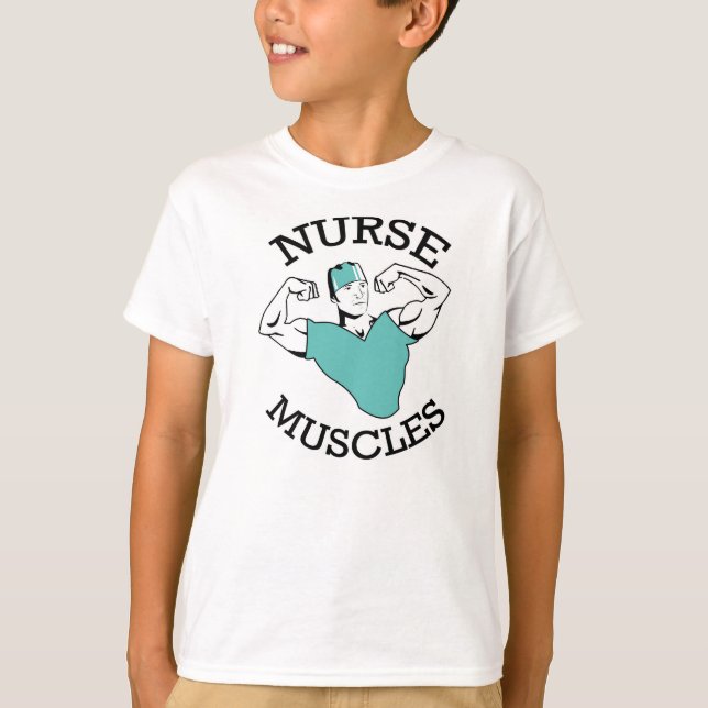 T-shirt L'infirmière des enfants Muscles la chemise ! (Devant)
