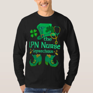 T-shirt L'Infirmière Lpn Leprechaun Jour de la Saint Patri