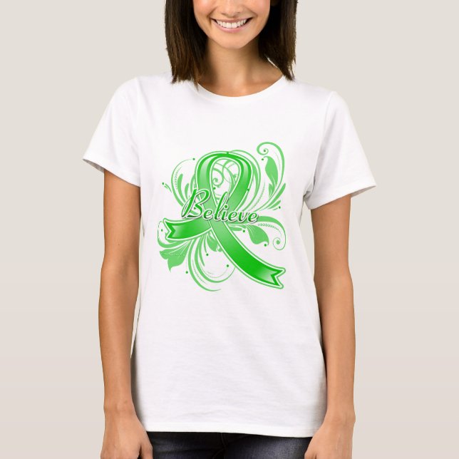 T-shirt L'infirmité motrice cérébrale croient le ruban de (Devant)