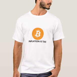 T-shirt L'inflation est taxe Bitcoin BTC Cryptodevise Desi