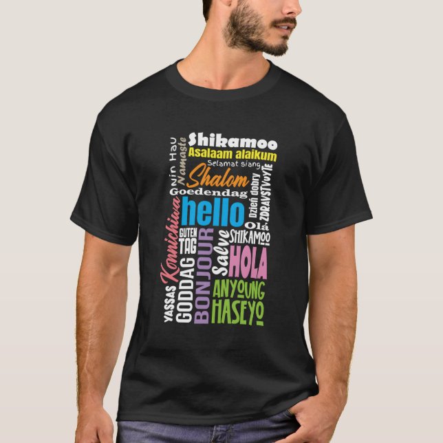 T-shirt Linguiste multilingue multilingue Linguistique (Devant)