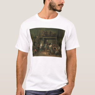T-shirt L'intérieur d'une taverne avec un couple dansant 