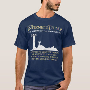 T-shirt L'Internet Des Objets Deux Routeurs Data Smart Cad