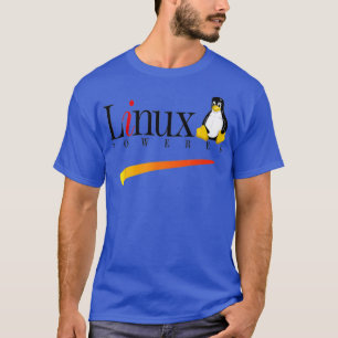 T-shirt Linu Os Powered by Linu Tu Penguin Tee