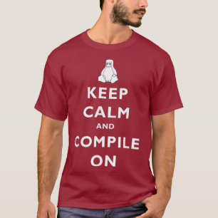 T-shirt Linu Sysadmin Conserver Le Calme Compile Sur Les C