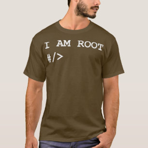 T-shirt Linu Uni Terminal I Am Root Nerd Geek Sysadmin