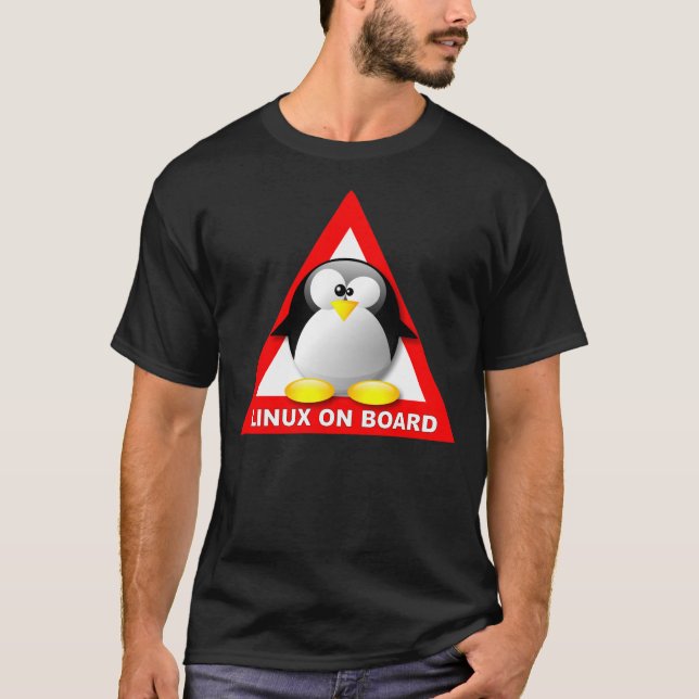 T-SHIRT LINUX À BORD (Devant)