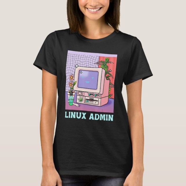 T-shirt Linux Admin Linux Penguin  Linux Information Skill (Devant)